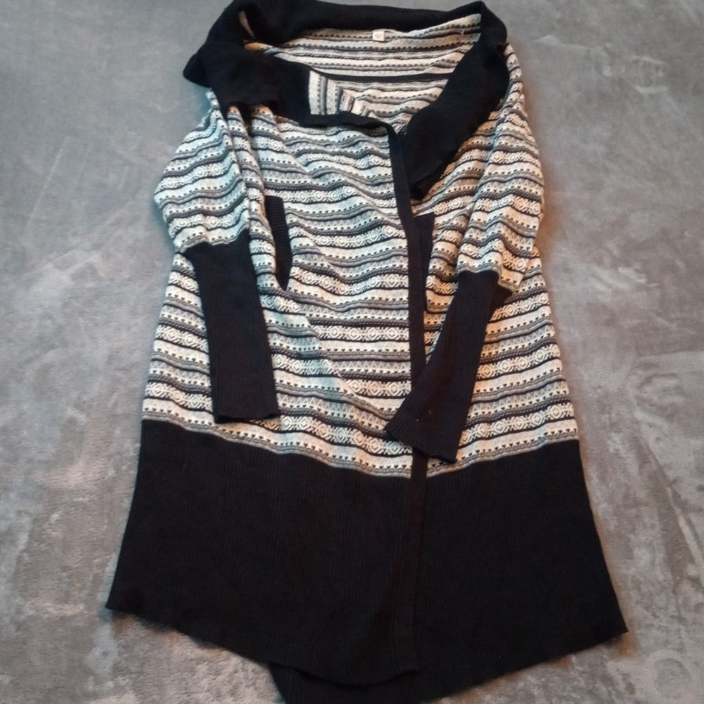 Boston Proper‎ Open Front Cardigan Sweater Womens Size Small Nordic Fair Isle